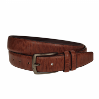 Curea barbati, casual-eleganta, din piele ecologica, latime 3.5 cm, maro - NB015
